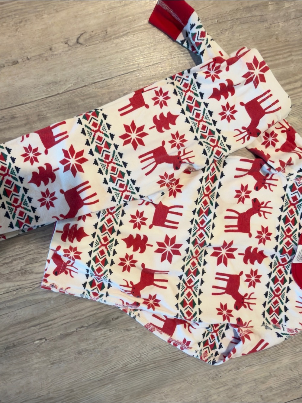 Hanna Andersson Red & White Reindeer Holiday Pajama Set